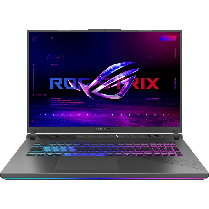Laptop ASUS ROG Strix G18 (2025) G814FM-S8010, AMD Ryzen 9 9955HX, 18 inch, RAM 16GB, SSD 512GB, nVidia GeForce RTX 5060 8GB, Fara sistem de operare, Eclipse Gray