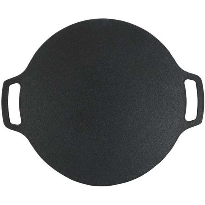 Grillsütő serpenyő 33cm, alumínium, fekete, tapadásmentes bevonat, dupla fogantyúk