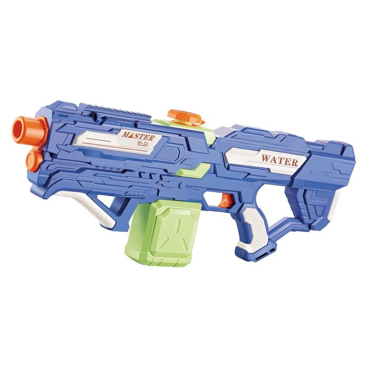 Pistol cu Apa pentru Copii, Rezervor 600ml, 14ani+, cu baterie 1500mAh, Electric Burst, Albastru/Verde, 800ML