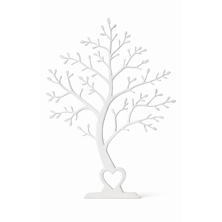 Decoratiune minimalista copac alb cu inima numioo