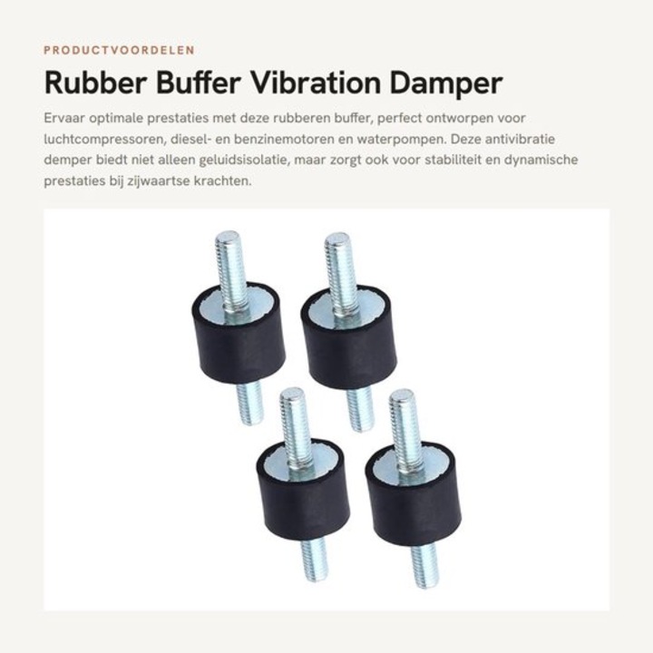 Tampon cauciuc amortizor vibratii set 4 buc 20x15mm