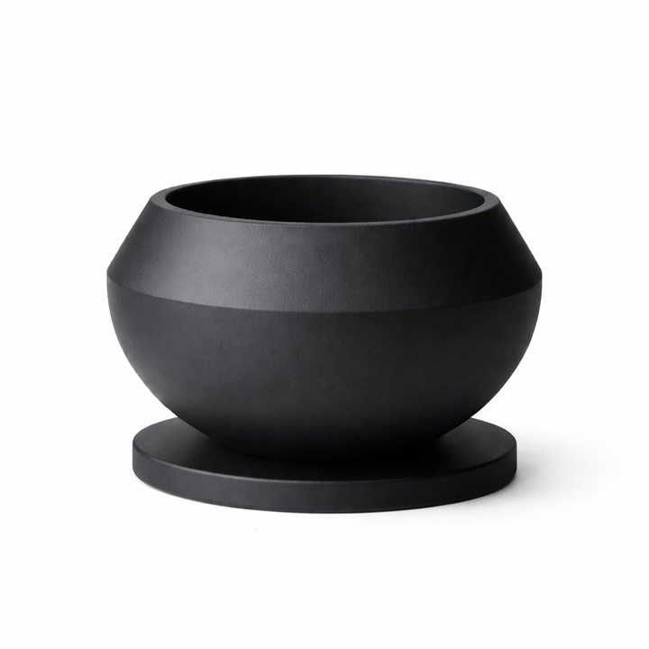 Ghiveci bonsai Numioo negru minimalist 30x15x10cm
