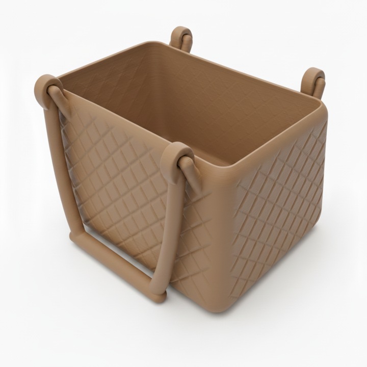Numioo barna dekoratív kosár fogantyúval 30x20x15cm, multifunkcionális rendszerező
