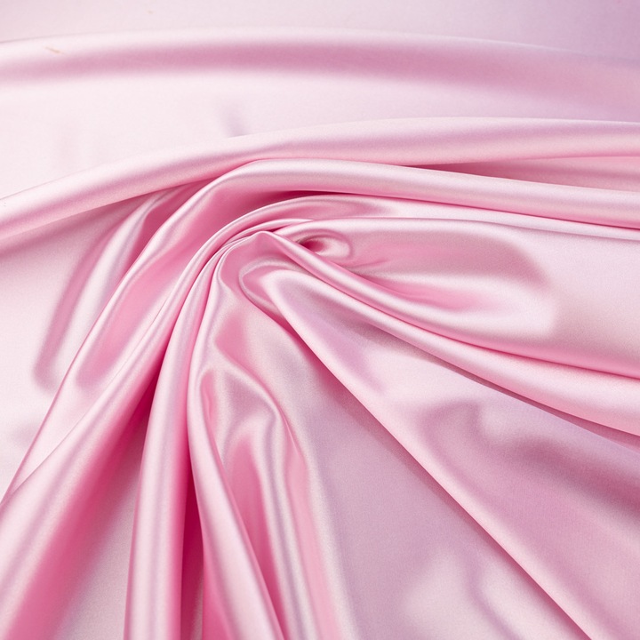 Anyag: szatén textil lycra Kompanio, világos rózsaszín, 150x0.5cm
