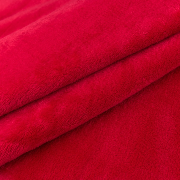 Textil anyag Kompanio Polar Minky puha meleg piros 150x0.5cm