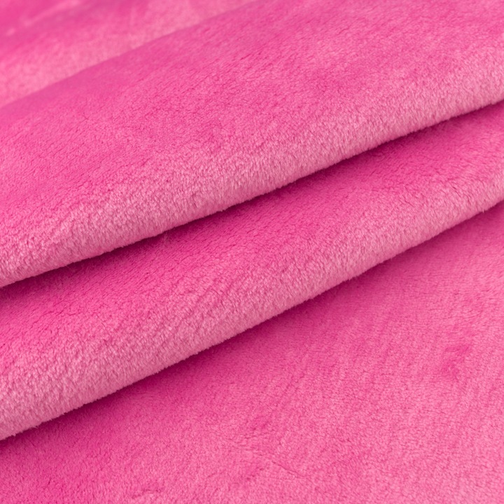 Anyag textil Polar Minky Kompanio puha meleg sötét rózsaszín 150x0.5cm