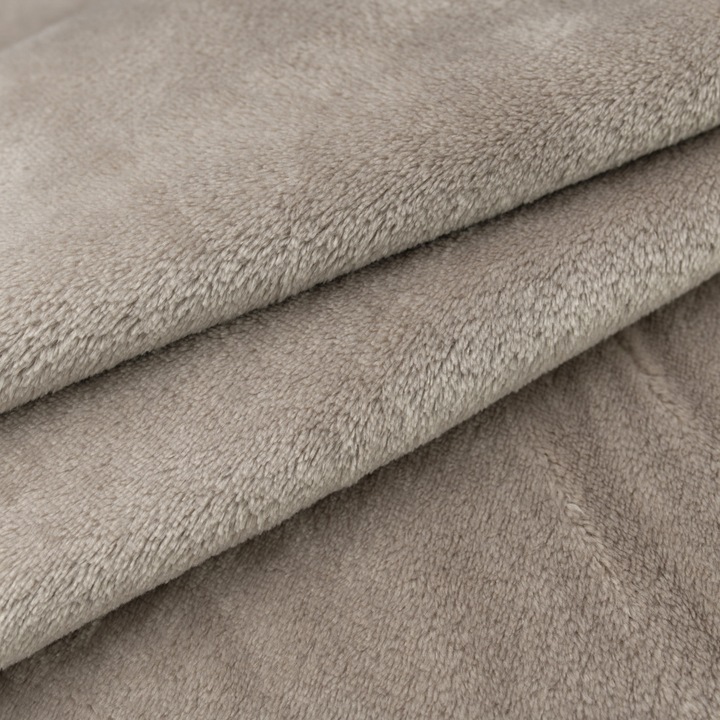 Anyag textil Polar Minky Kompanio puha meleg sötét bézs 150x0.5cm