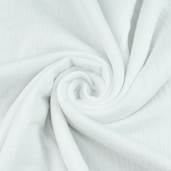 Kompanio világosfehér muszlin pamut textil anyag 140x0,5cm