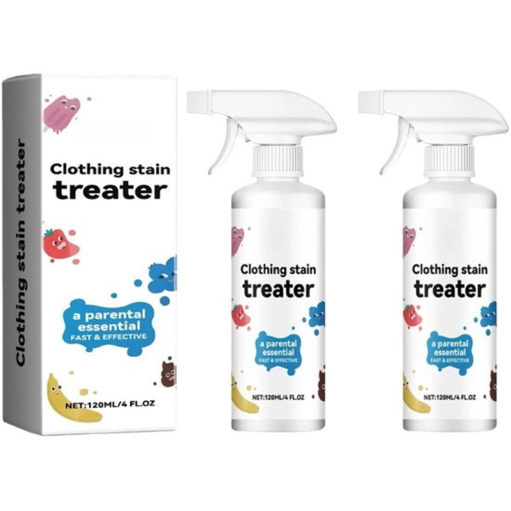 Folttisztító spray, 2 darab, 120 ml, hordozható, többszínű, 4.2x19.8 cm