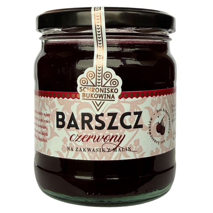 Supa rosie de sfecla cu aluat de zmeura, 400 ml - Schronisko Bukowina