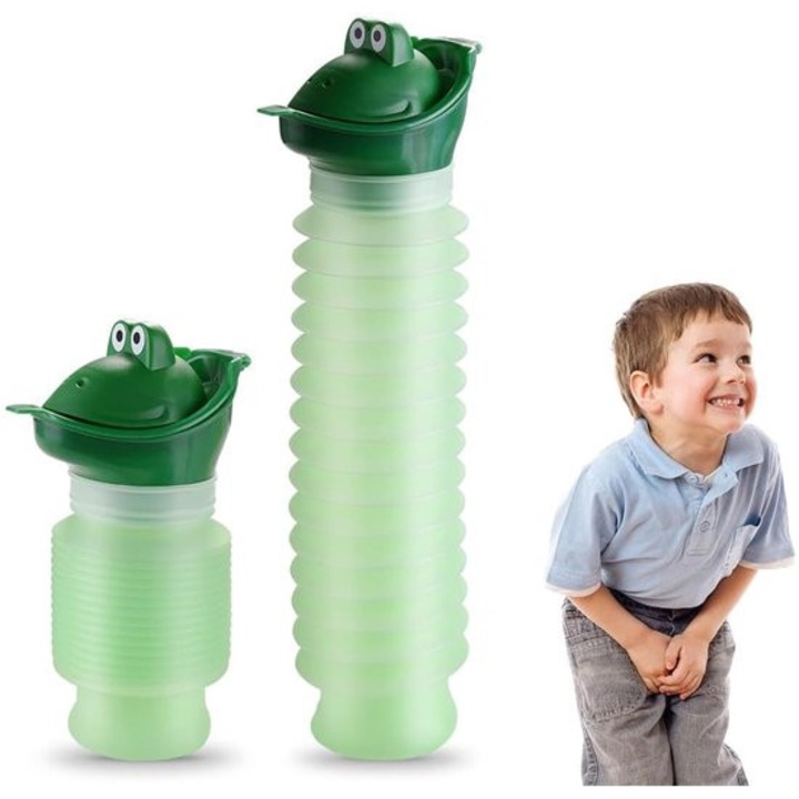 Hordozható bili gyerekeknek 600ml zöld ergonomikus könnyű