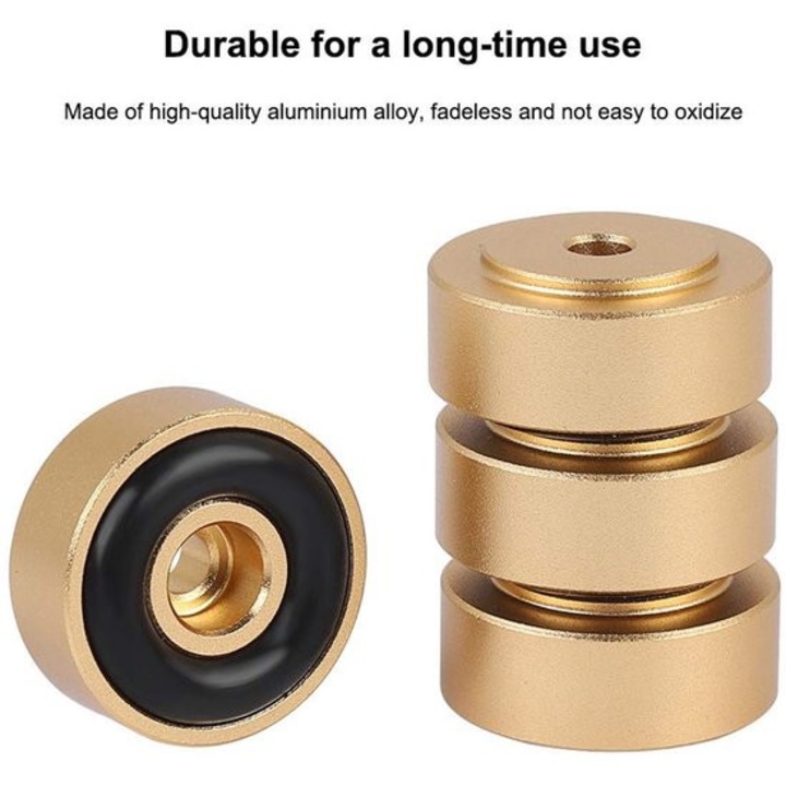Arany színű alumínium erősítő lábak 20x20x8mm, 4 db-os készlet