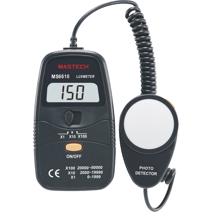 Luxmetru Digital Mastech MS6610 cu Data Hold pentru Masurarea Intensitatii Luminii