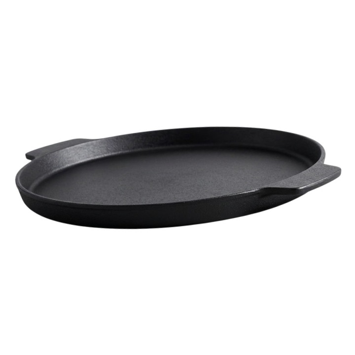 Prémium öntöttvas pizzatál, 35x3 cm méretek, 2.5 L űrtartalom, 3.9 Kg súly