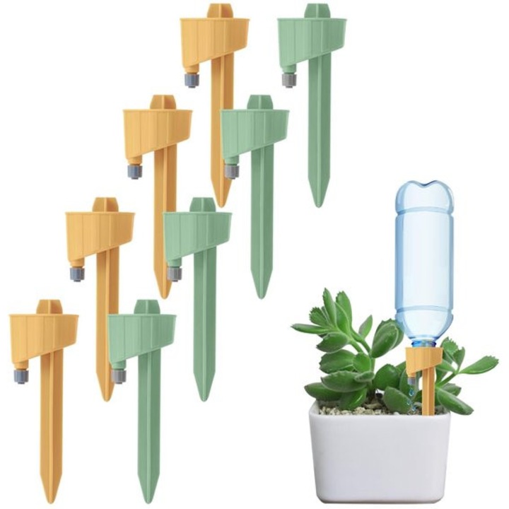 Set irigare automat 8 picuratoare reglabile pentru plante ghiveci 22.9x20.3x5.5cm