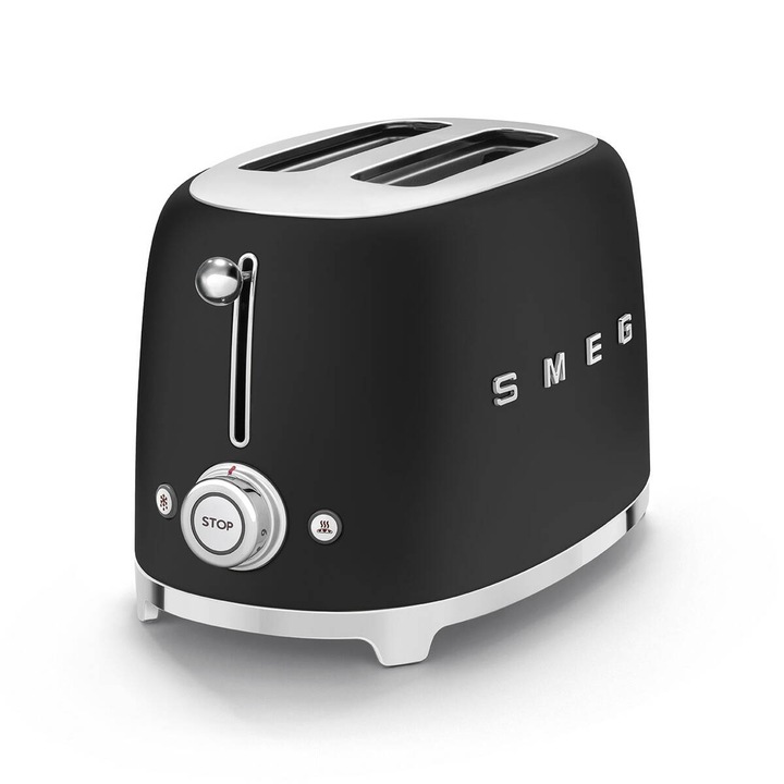 Prajitor de Paine Smeg 50's Style TSF01MLMEU 2 Felii 950W Negru Mat