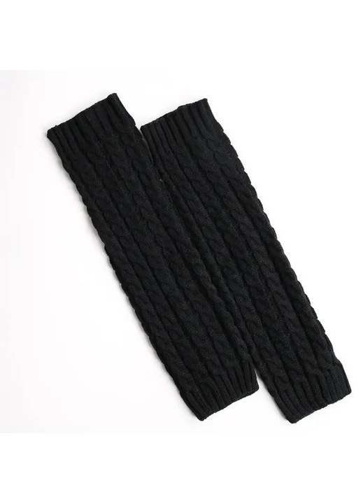 Incalzitoare de picioare tricotate calduroase 1 pereche Negru