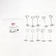 Set 10 agrafe inima, metal, argintiu, 8.5x3.3x2.8cm