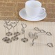 Set 10 agrafe inima, metal, argintiu, 8.5x3.3x2.8cm