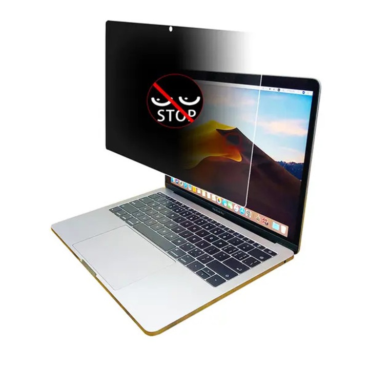 Folie protectie ecran MacBook Pro 13.3, negru transparent, 29.8x19.4x0.03cm