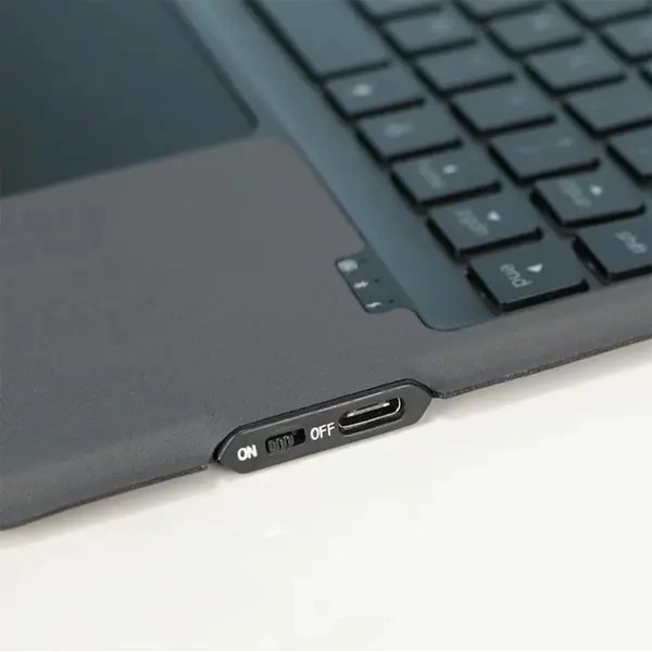Husa tastatura Bluetooth pentru Samsung Galaxy Tab A8 10.5 (X200/X205) CN-k0504-260821-760, cu mouse si suport pentru stylus, protectie TPU, negru, 29.3 x 21.5 x 2.5 cm