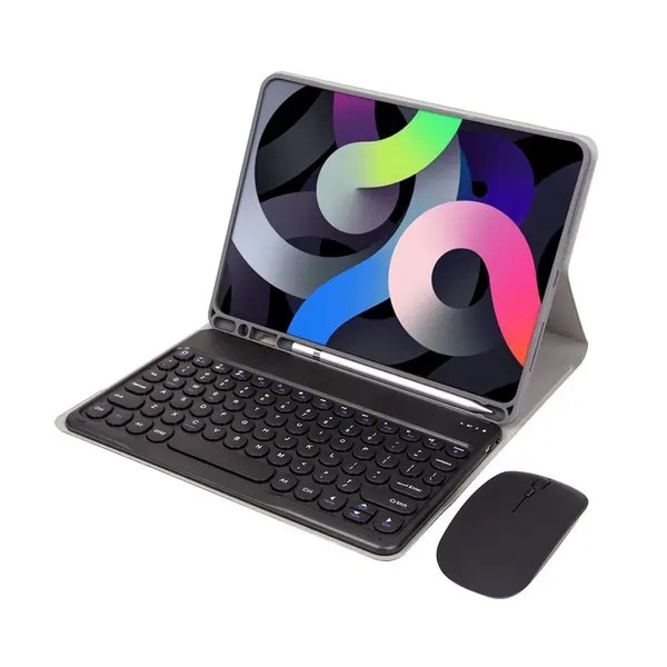 Husa tastatura Bluetooth pentru Samsung Galaxy Tab A8 10.5 (X200/X205) CN-k0504-260821-760, cu mouse si suport pentru stylus, protectie TPU, negru, 29.3 x 21.5 x 2.5 cm