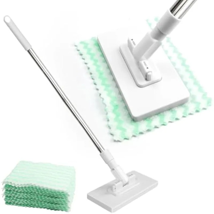 Mop cu sistem de prindere rapida 2025, alb, 120x30cm
