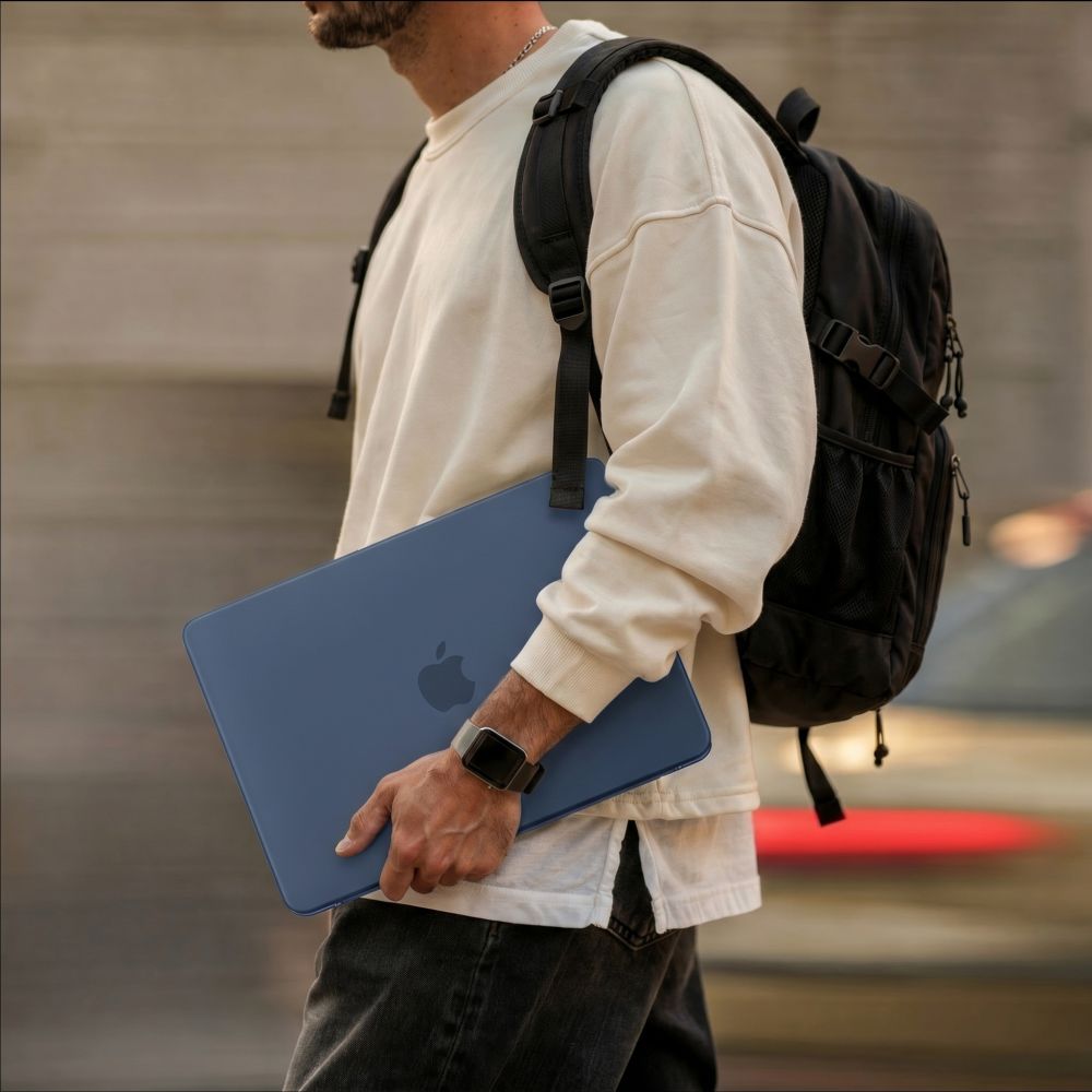 Carcasa laptop Tech-Protect SoftShell compatibila cu MacBook Neo 13 inch, Matte Indigo
