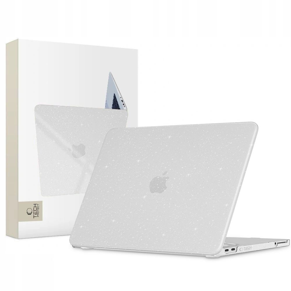 Carcasa laptop Tech-Protect SmartShell compatibila cu MacBook Neo 13 inch, Glitter Clear