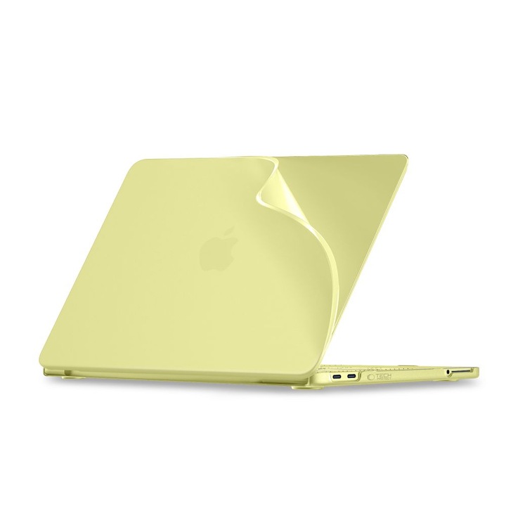 Carcasa laptop Tech-Protect SoftShell compatibila cu MacBook Neo 13 inch, Matte Citrus