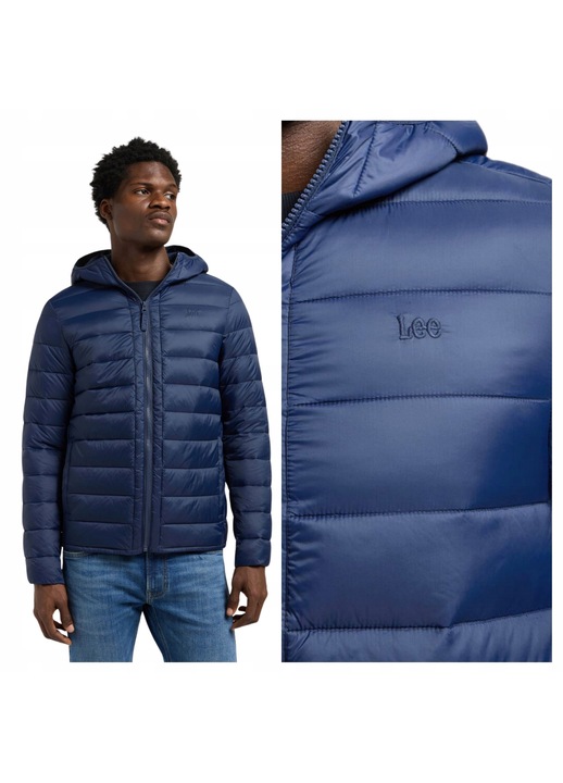 Мъжко яке, Lee, Puffer Jacket, M INTL, Синьо, Стандартна кройка, Полиамид, Класически ежедневен дизайн, Идеално за ежедневно носене, Топло и удобно