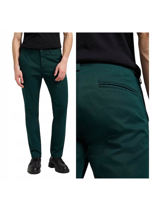 Férfi nadrág, Lee, Slim Chino stílus, W36-L32 US, Zöld, Slim Fit, Pamut, Klasszikus Hétköznapi Dizájn, Ideális Mindennapi Viseletre, Hosszú