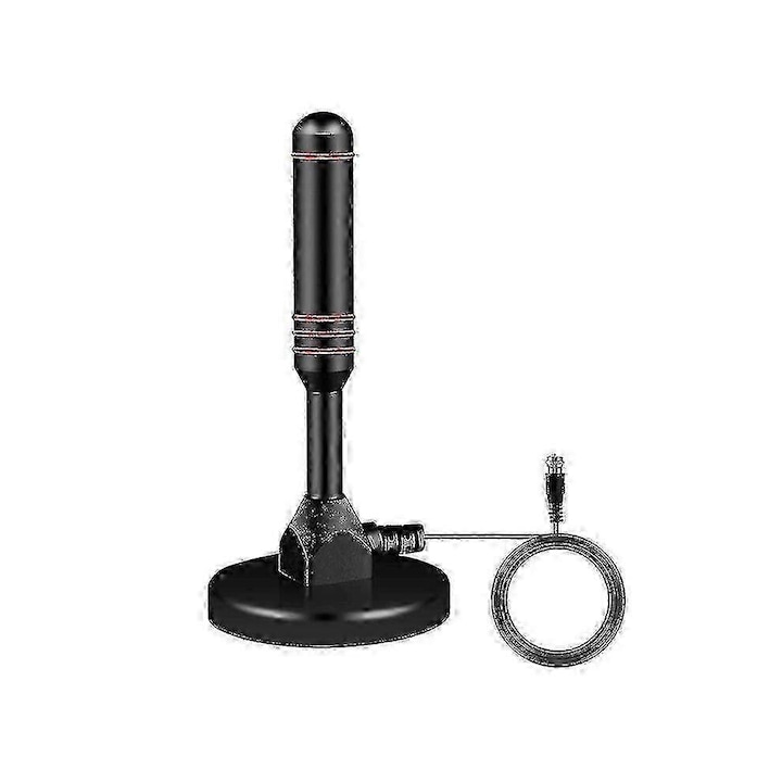 Antena TV interior HD, 66x130mm, alb, cablu 3m, magnetica