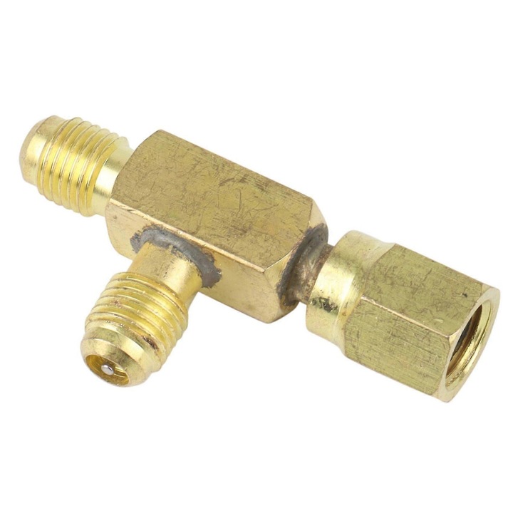 Conector T alama 1/4inch flared auriu 1x1x1