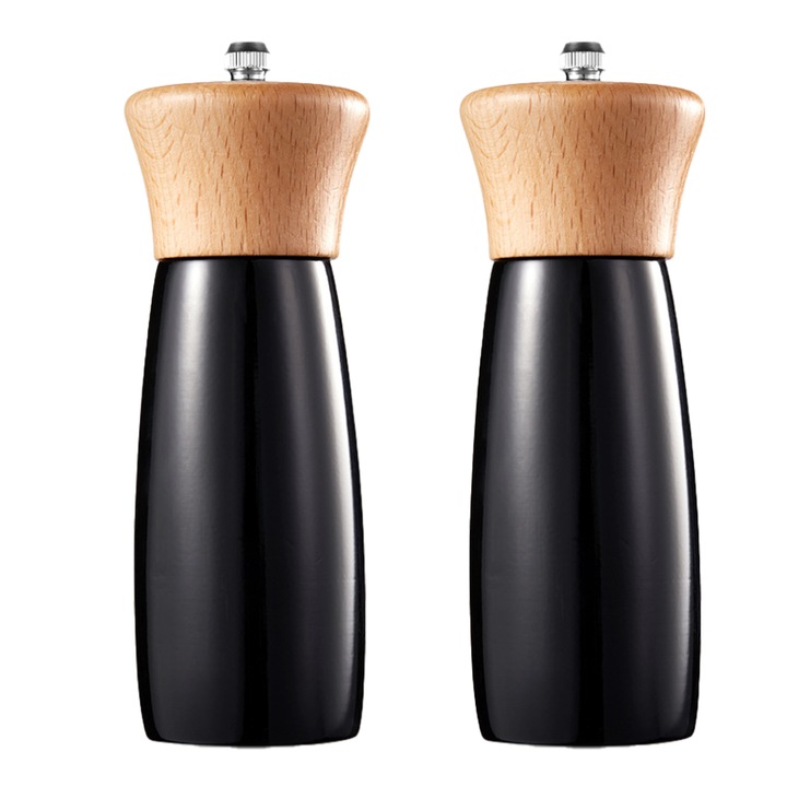 Rasnita manuala condimente, lemn masiv, ceramica, inox, reglabila