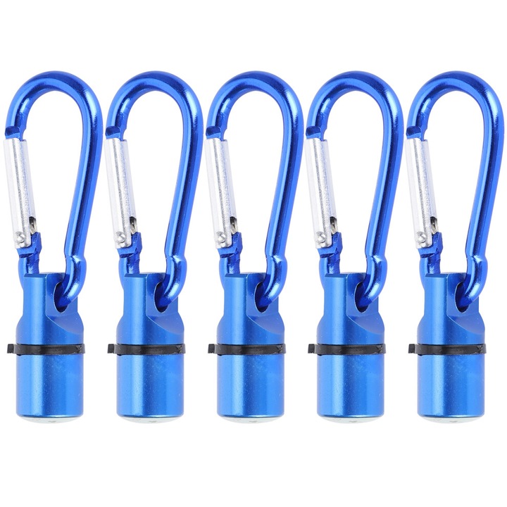 Mini színes LED lámpa, hordozható, kompakt, vízálló, kulcstartóval