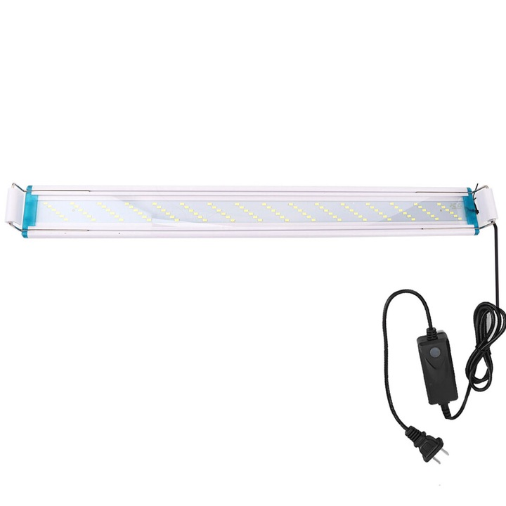 Lampa LED pentru acvariu spectru complet reglabil alb-albastru extensibil