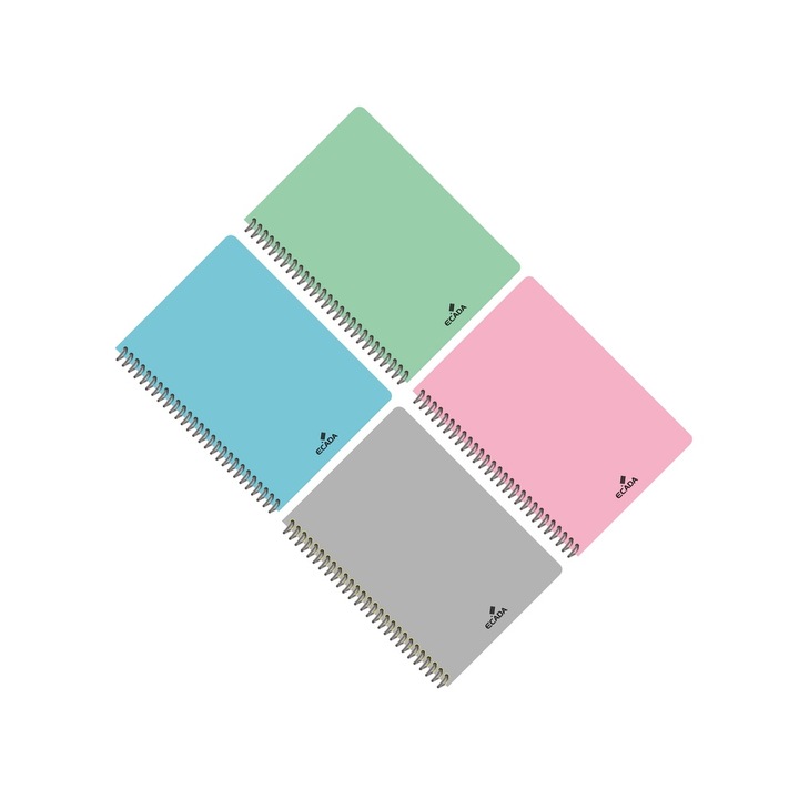 Caiet Ecada®, Matematica, A4, 80 file, 210 x 297 mm, Coperta Plastic, Spirala, Pagini liniate, Roz, Scoala generala, Liceu, Facultate, sku11
