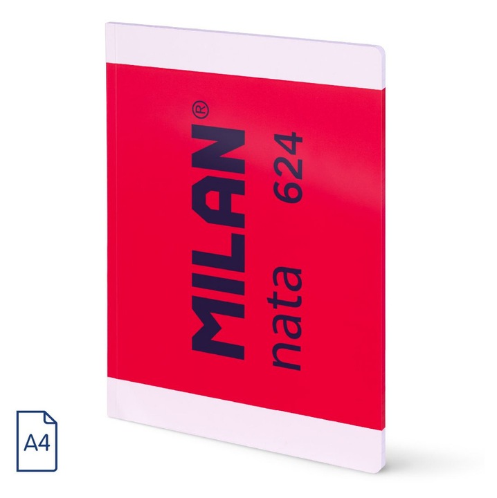 Caiet Milan®, Desen, Velina, A4, 48 file, 95 g/m², Coperta Hartie, Brosata, Microperforatii desprindere fila, Scoala generala, Liceu, Facultate, sku28