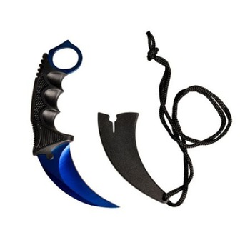 Cutit CS:GO Karambit Blue Steel cu teaca si snur Cutit CS:GO Karambit Blue Steel cu teaca si snur