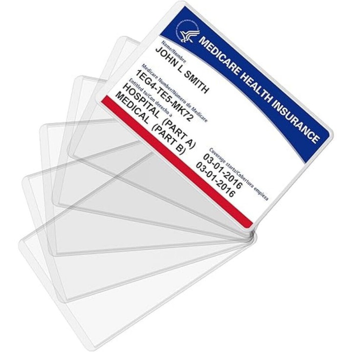 Átlátszó, ellenálló PVC védőtokok orvosi és társadalombiztosítási kártyákhoz