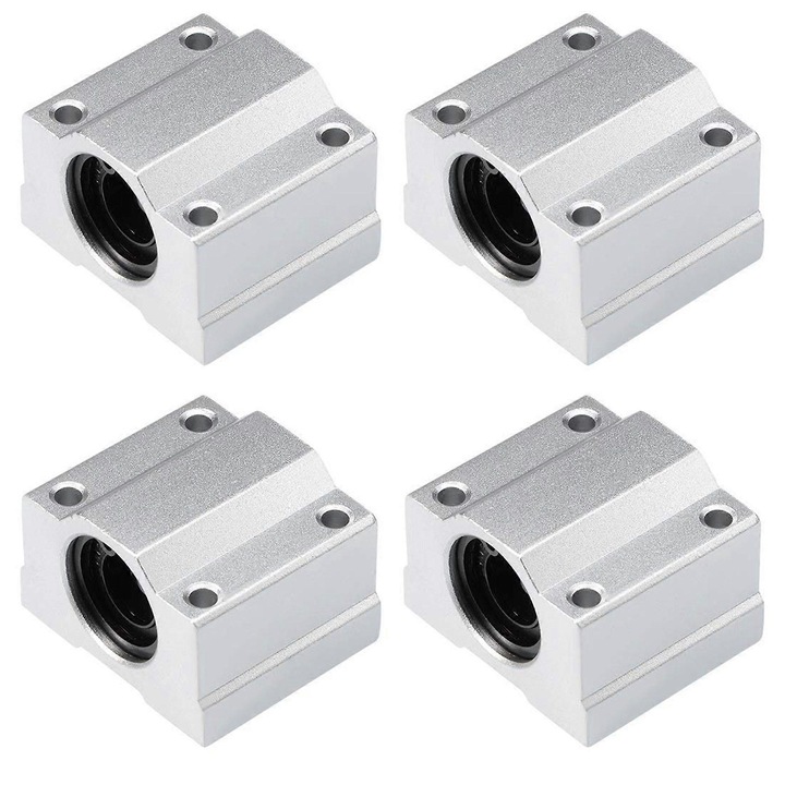 4 darabos készlet 8mm-es csúszóblokkok alumínium ezüst 3D nyomtatáshoz