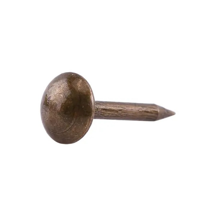 100 darab vintage dekoratív vas szeg készlet, bronz, különböző méretek