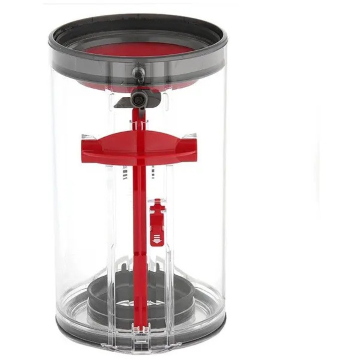 Recipient praf aspirator compatibil Dyson V11 V15 SV14 SV15 SV22, 11.3x11.3x19.6 cm, transparent