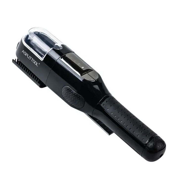 Trimmer pentru varfuri despicate FU-K0518-260905-115, cordless/corded 110-240V, ecran LCD cu lumina albastra, maner siliconat, taie doar varfurile despicate, negru