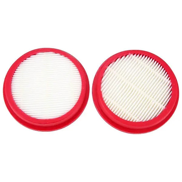 Set 2 filtre HEPA lavabile pentru aspirator Puppy T10 Pro, rosu alb, 8x8.8x1.7cm