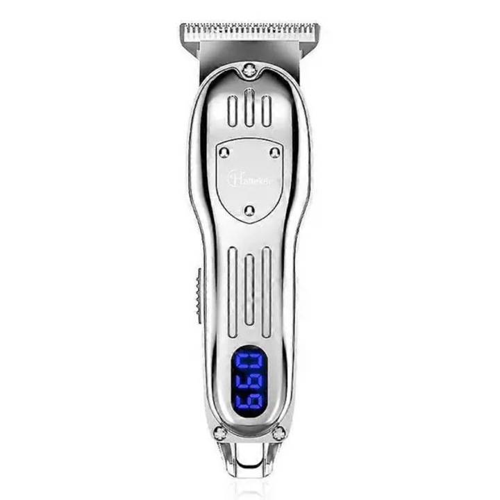 Hajvágó, digitális LCD, vezeték nélküli, ezüst, 1-3mm