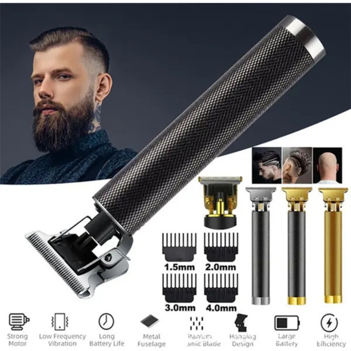 Hajvágó, szakállvágó, fekete, 4 tartozék, USB, 1000mAh, IPX4 vízálló