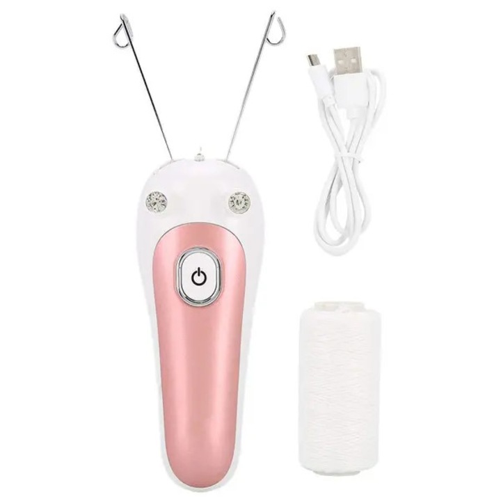 Elektromos epilátor arcra és testre, komplett szett, rózsaszín, 5Wx2, 500mAh