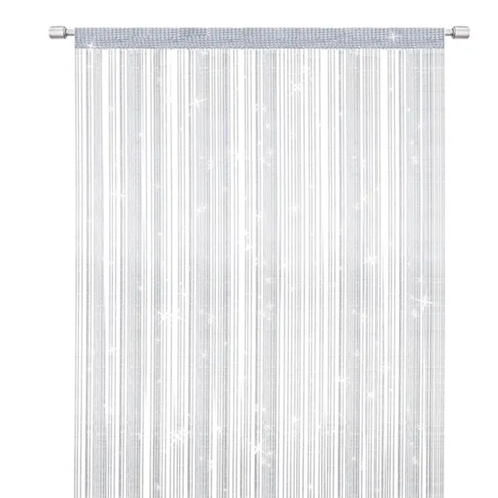 Függöny rojtokkal, térelválasztó, fehér, 100x200cm